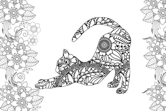 Cat Coloring Page for Adults Kids - 3 Review