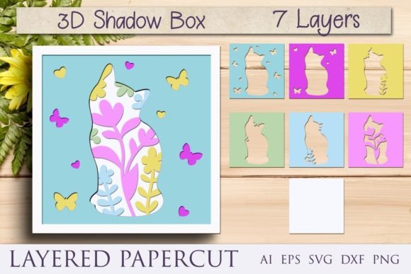 Cat Shadow Box Svg 3D Design Review