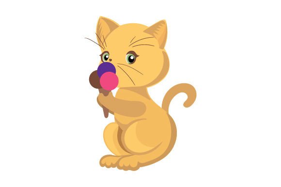 Cat with Ice Ceam Embroidery Design Review