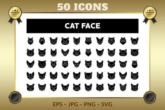 Cats Face Glyph Icons Review