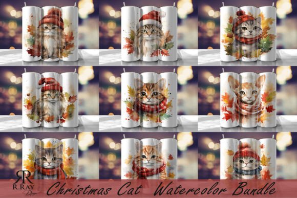 Christmas Cat Vintage Watercolor Bundle Review