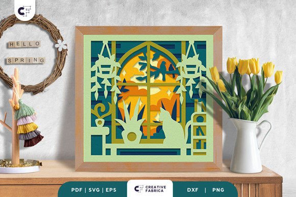 Floral Spring Window 3D Paper Cut SVG Review