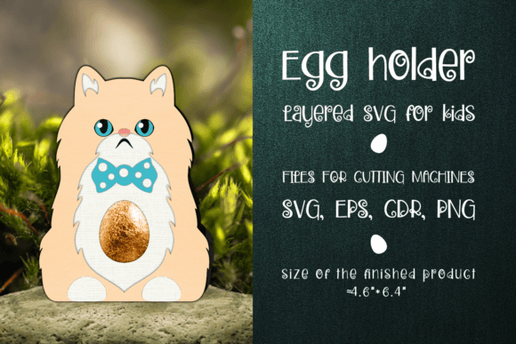 Persian Cat Easter Egg Holder Template Review