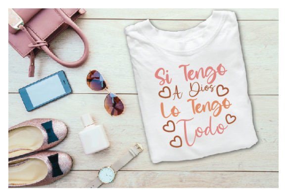 Si Tengo a Dios Lo Tengo Todo Spanish Embroidery Design